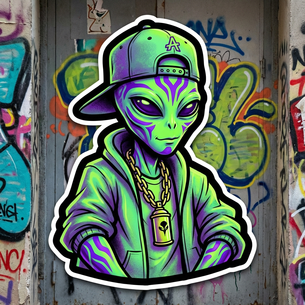 Hemp Headz Alien Mascot